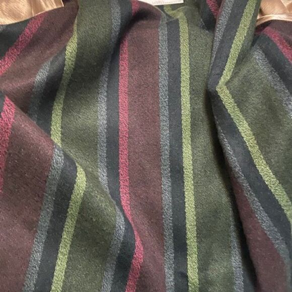 London Towne Tan Trench coat with stripe zip out lining size 12 - Picture 5 of 5